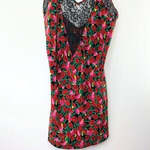 Victoria's Secret Tulip Slip Red Black Vintage size Large | 240483